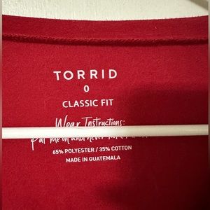 Red long sleeved tee